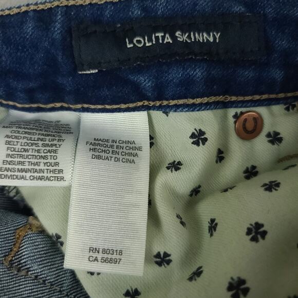 Lucky Brand Lolita Skinny Jeans Womens 2 26 Blue Denim Mid Rise Stretch - Picture 3 of 16